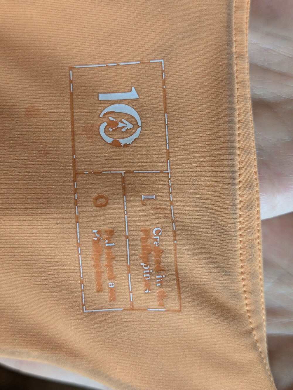 TenTree Orange Asymmetrical Active Crop Bra Tank Top - Picture 3 of 3